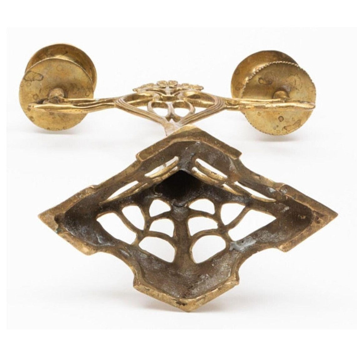Art Nouveau Candelabra Stand | Handcrafted Brass Decor