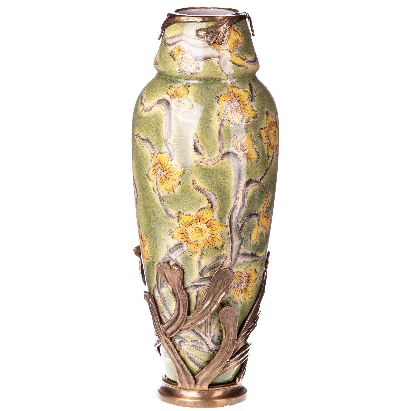 Floral Art Nouveau Vase | Handcrafted Porcelain Decor