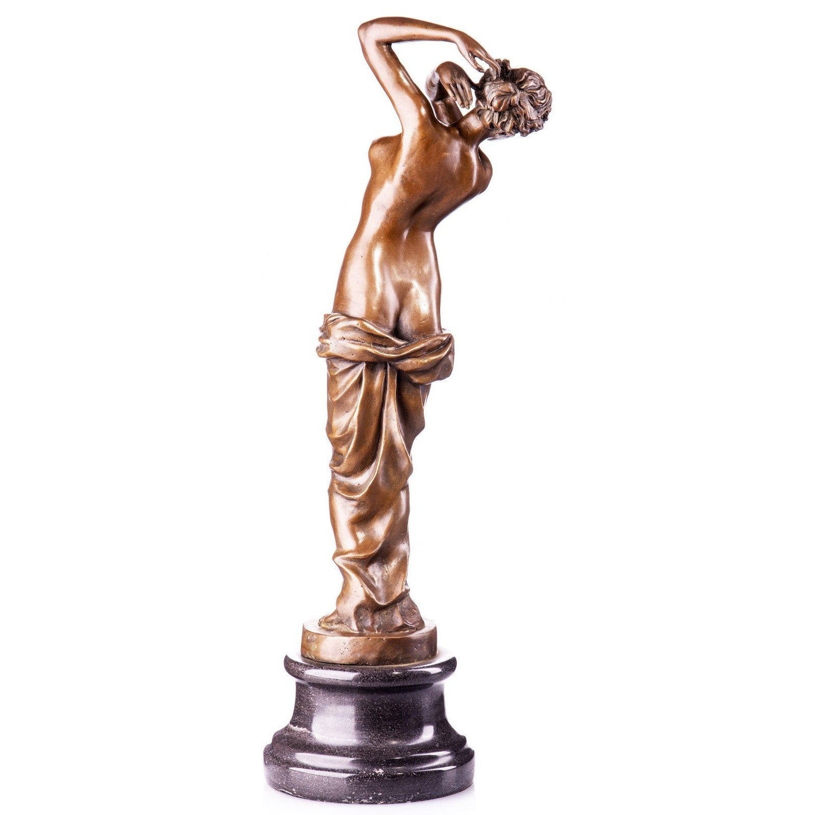 Draped Nude Woman Statue | Handcrafted Bronze Decor