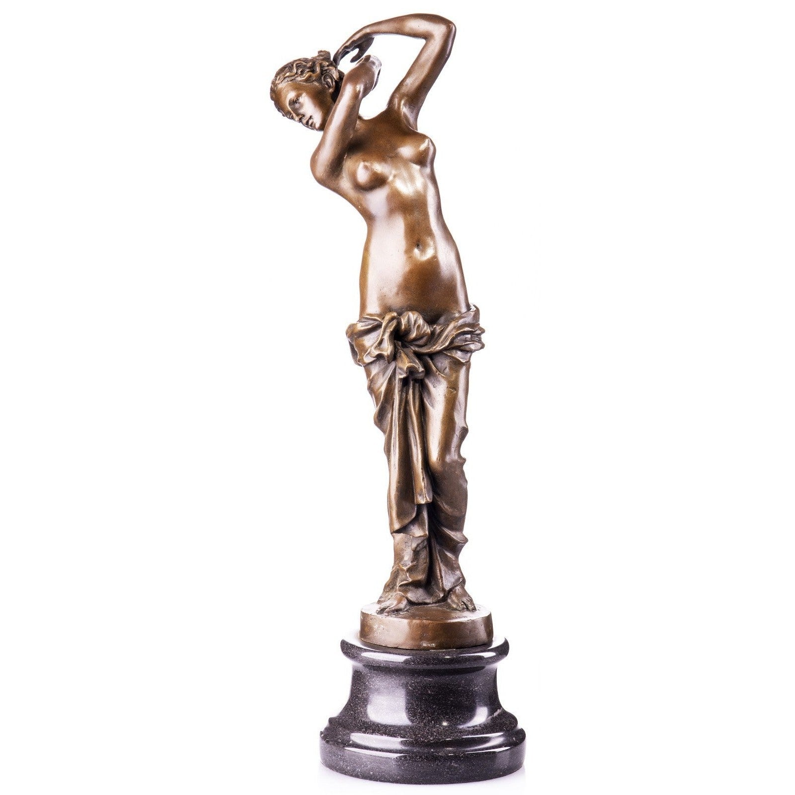 Draped Nude Woman Statue | Handcrafted Bronze Decor