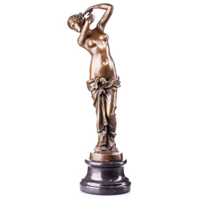 Draped Nude Woman Statue | Handcrafted Bronze Decor