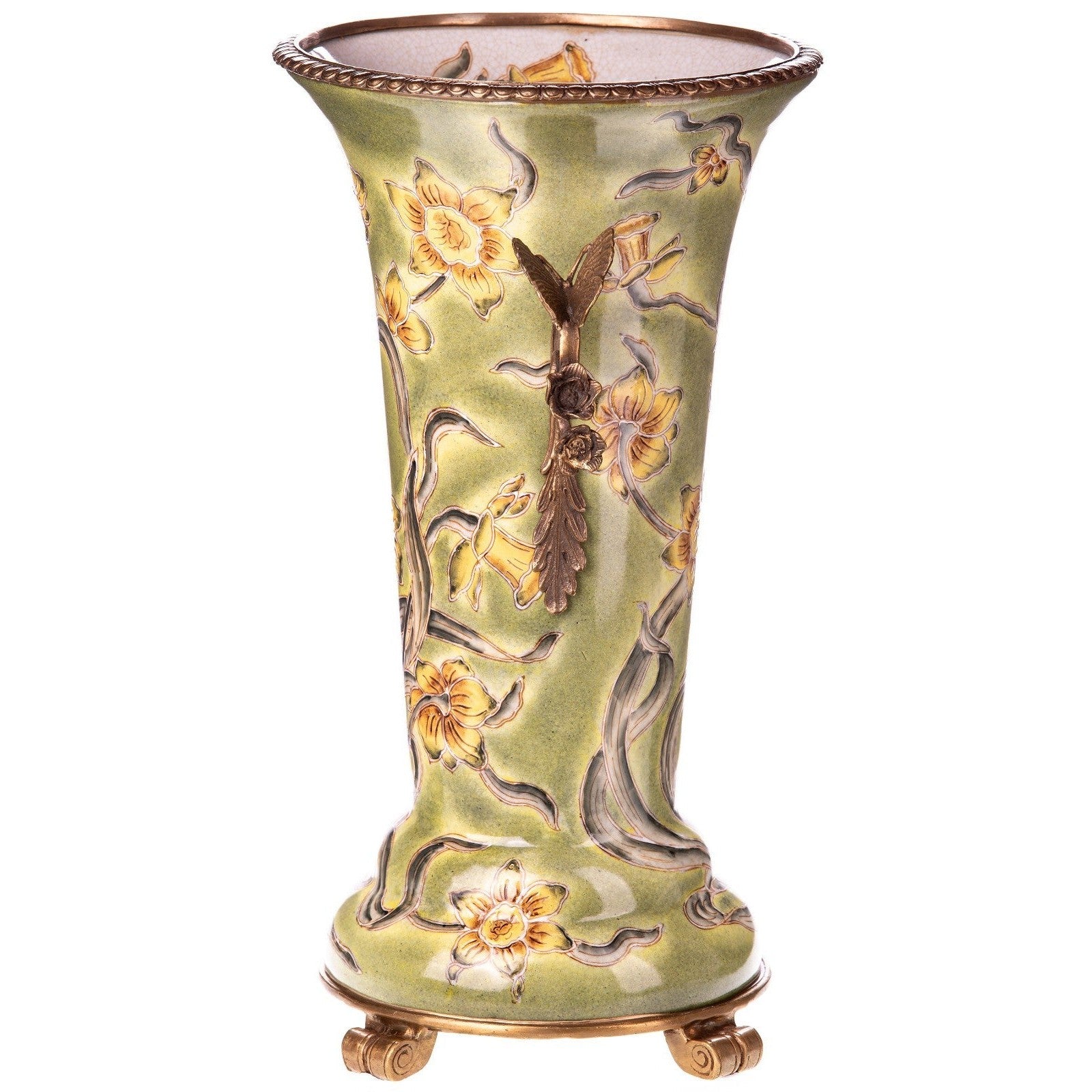 Floral Art Nouveau Vase | Handcrafted Ceramic Decor