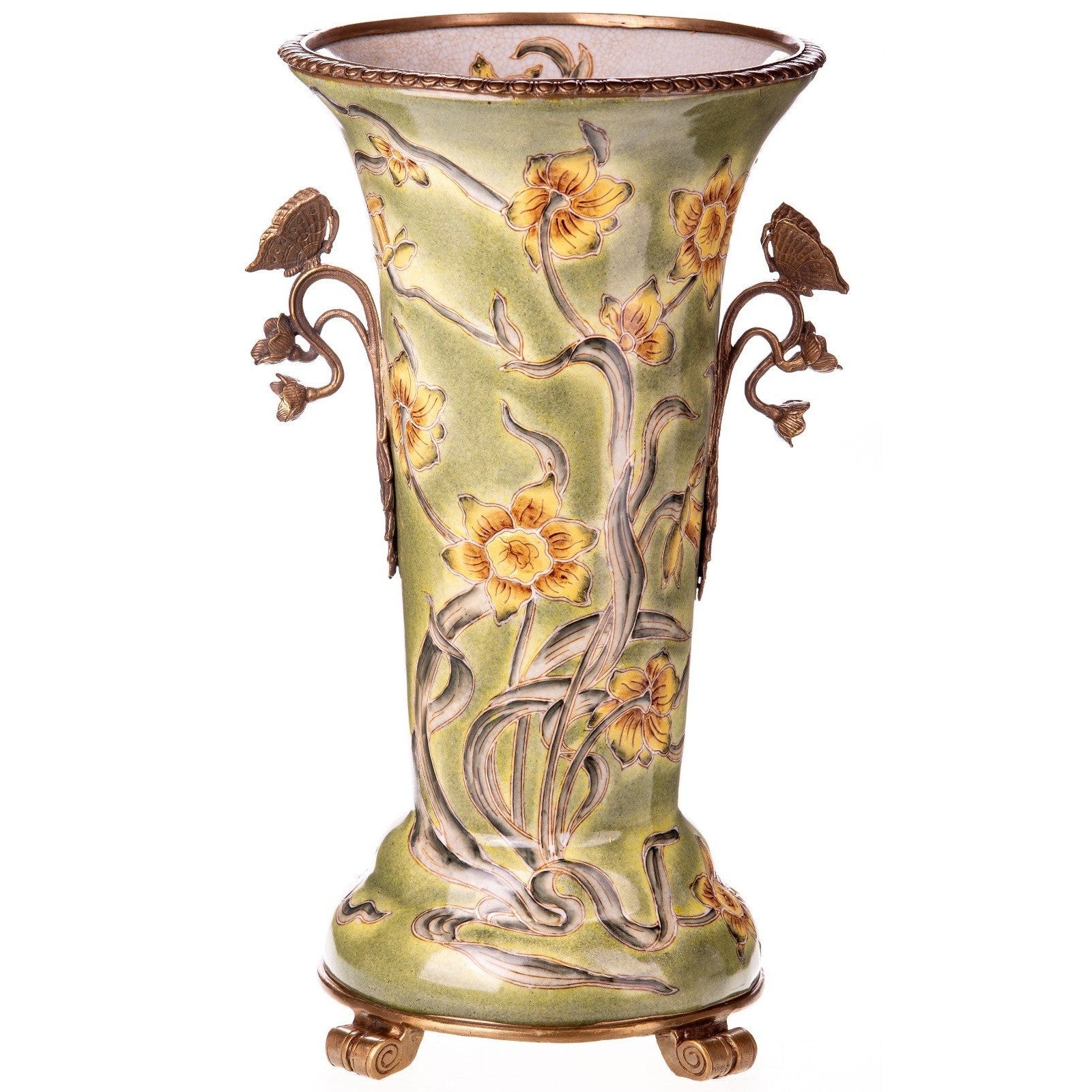 Floral Art Nouveau Vase | Handcrafted Ceramic Decor