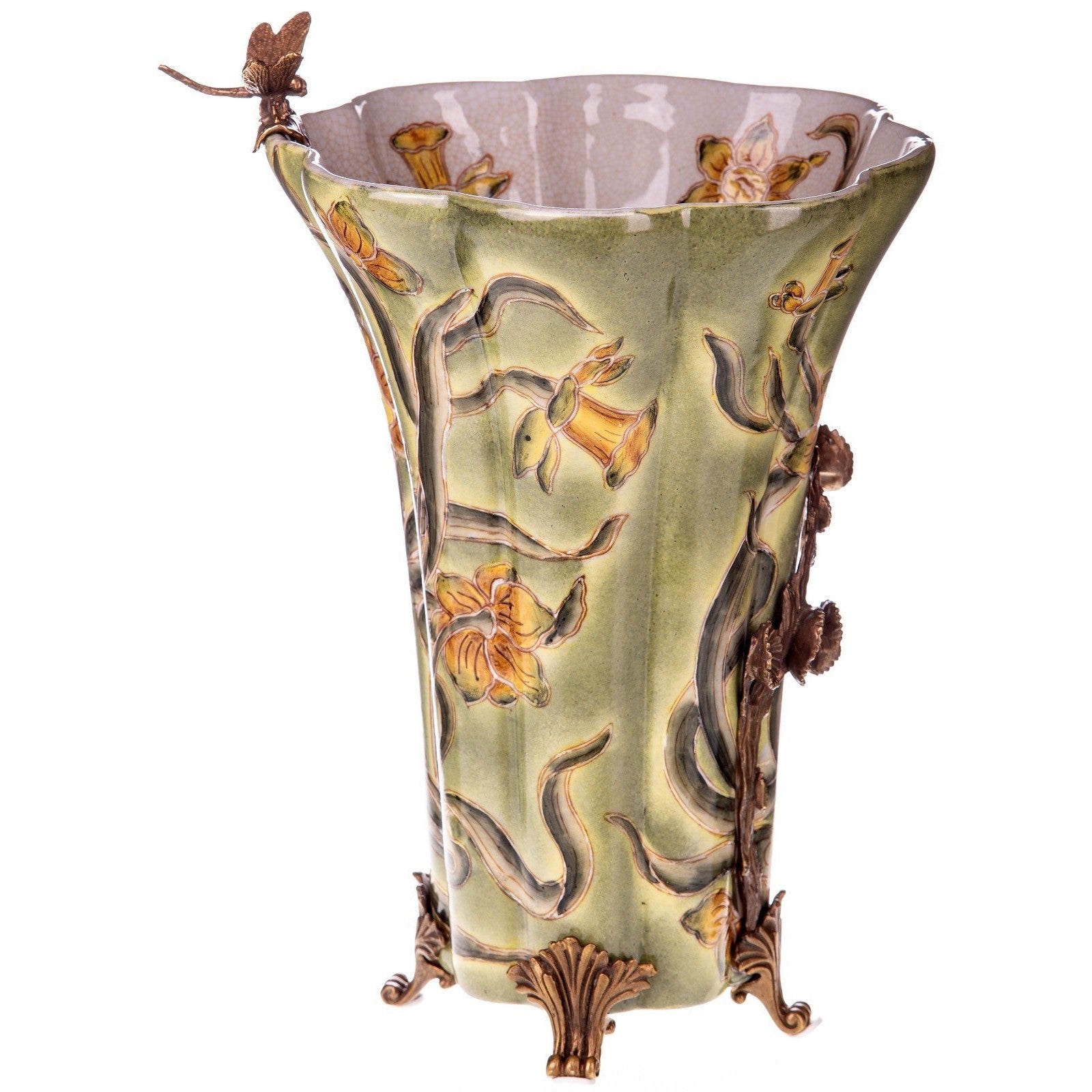 Art Nouveau Floral Vase | Handcrafted Porcelain Decor