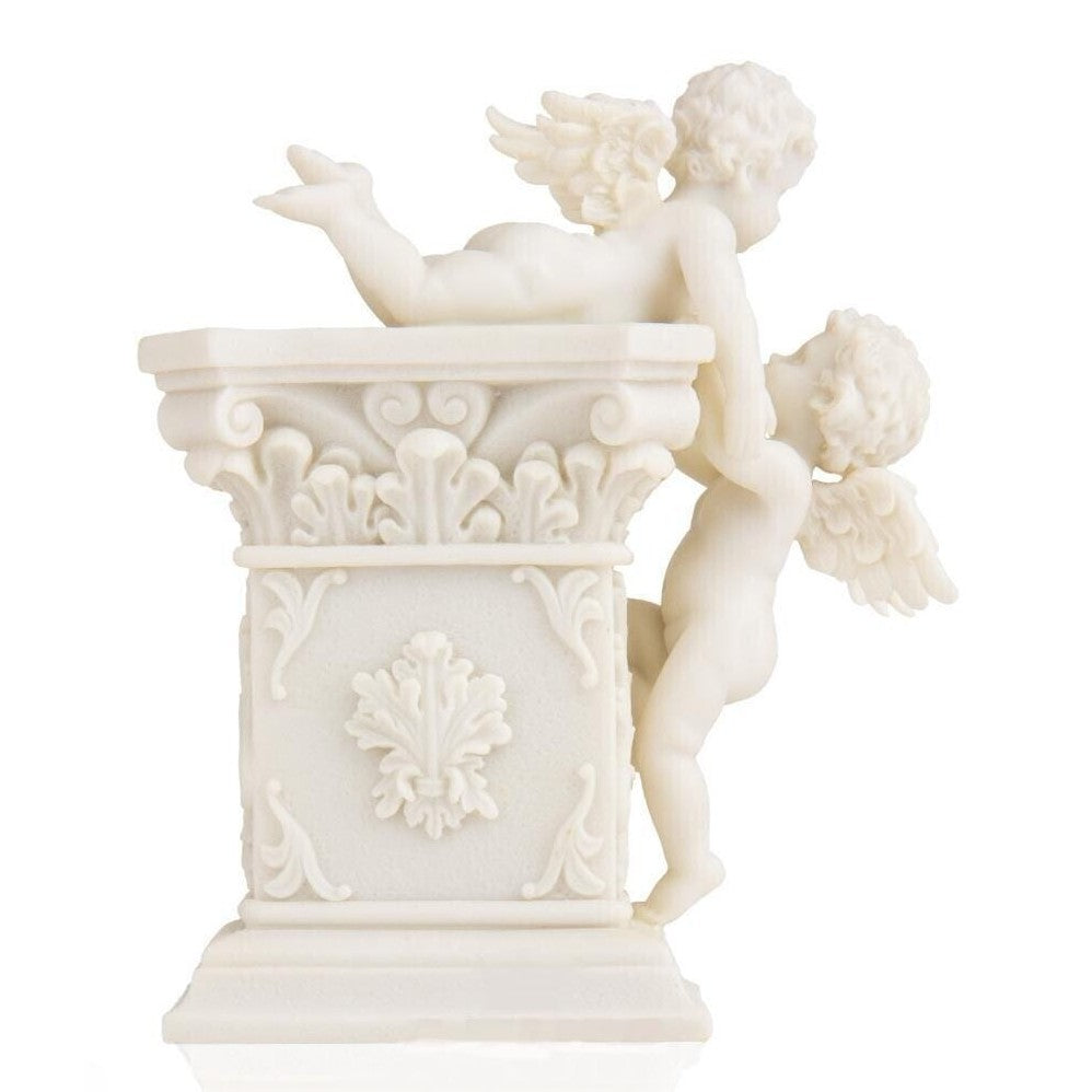 Cherub Mantel Clock | Handcrafted Porcelain Decor