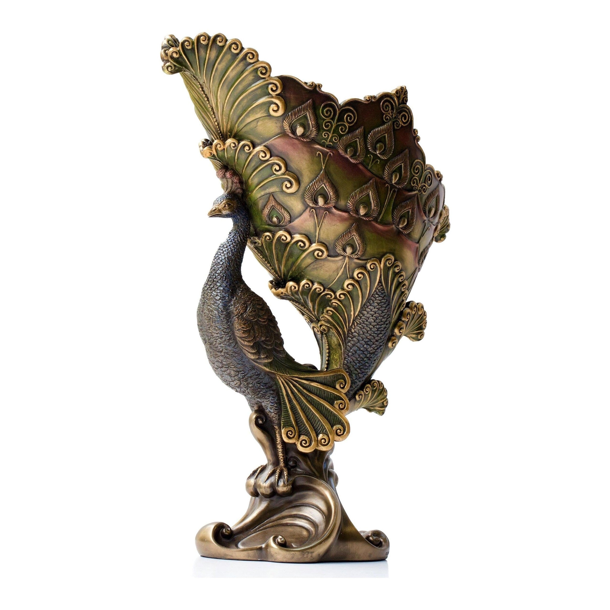 Art nouveau Peacock Centerpiece Bowl | Vases & Bowls | Home Decor