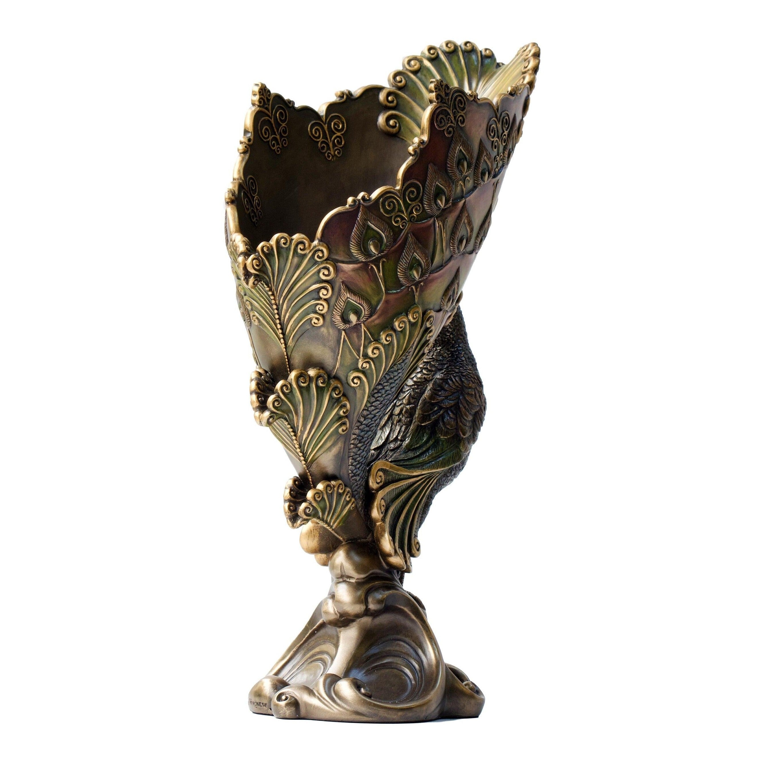 Art nouveau Peacock Centerpiece Bowl | Vases & Bowls | Home Decor