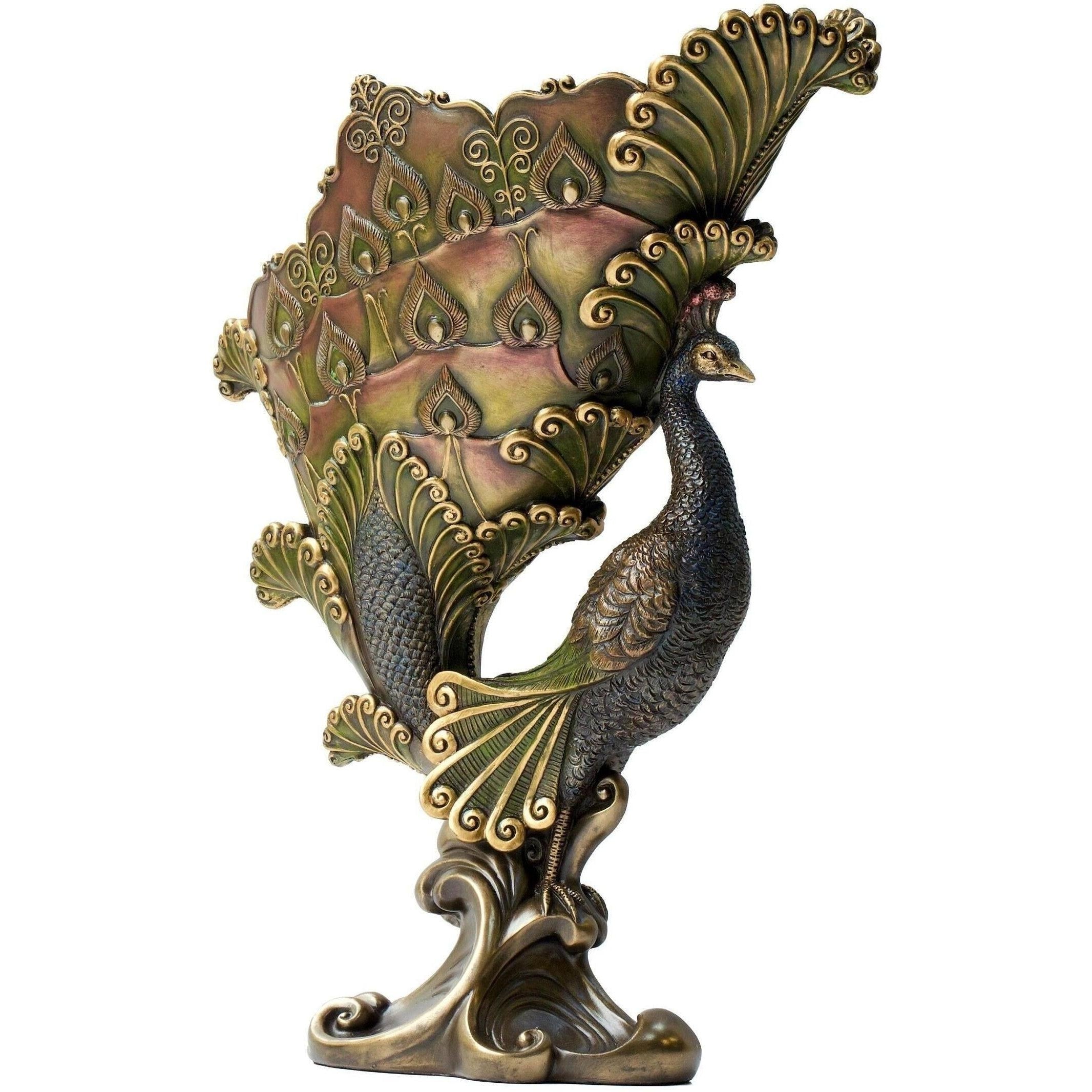 Art nouveau Peacock Centerpiece Bowl | Vases & Bowls | Home Decor