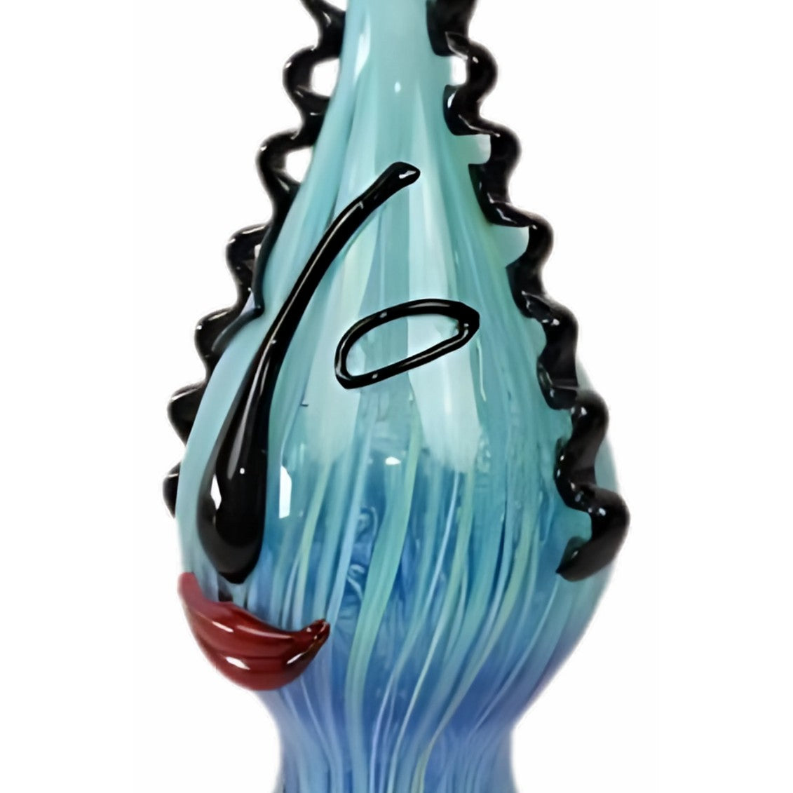 Abstract Face Glass Vase | Handcrafted Glass Decor