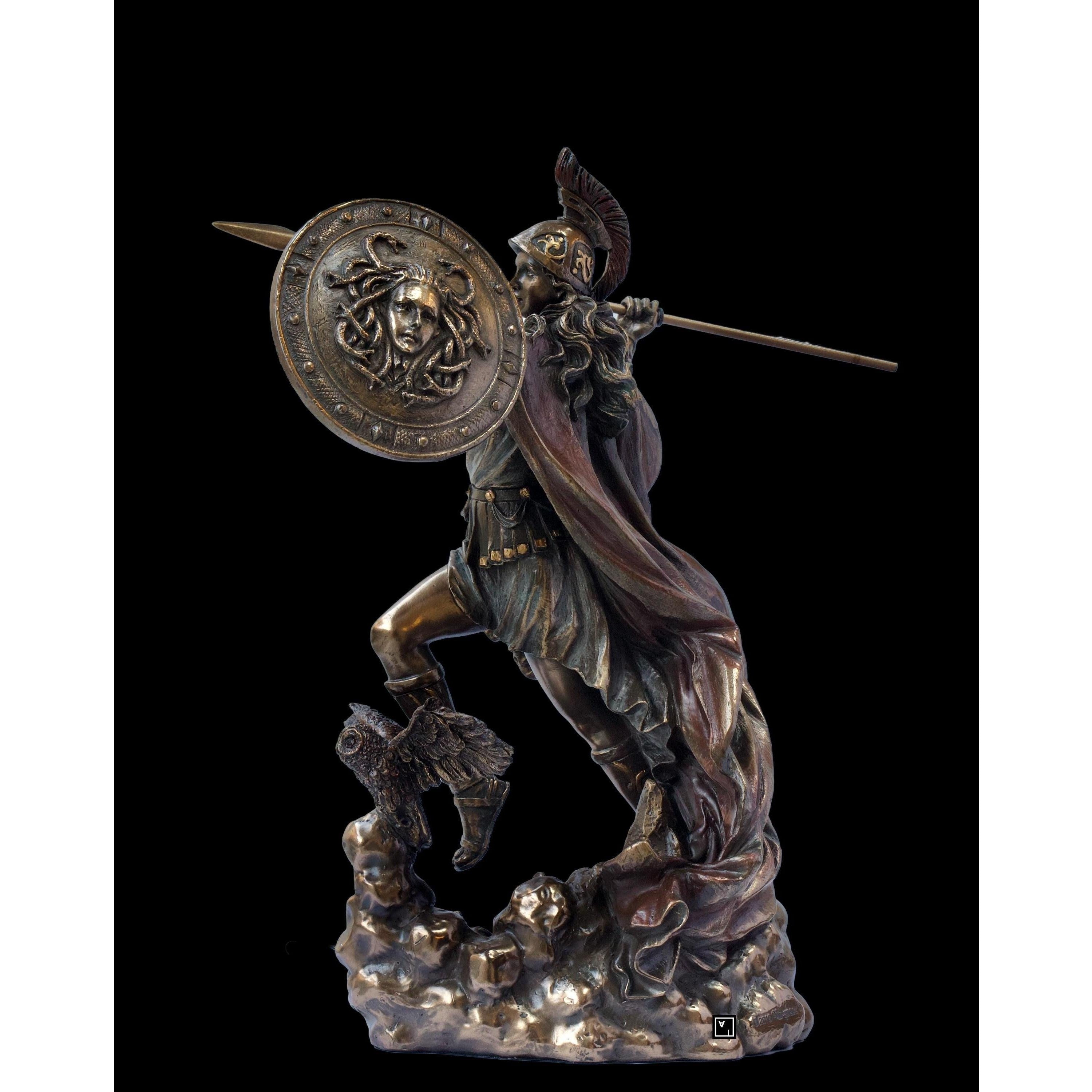 Athena Warrior Statue | Handcrafted Bronze Decor