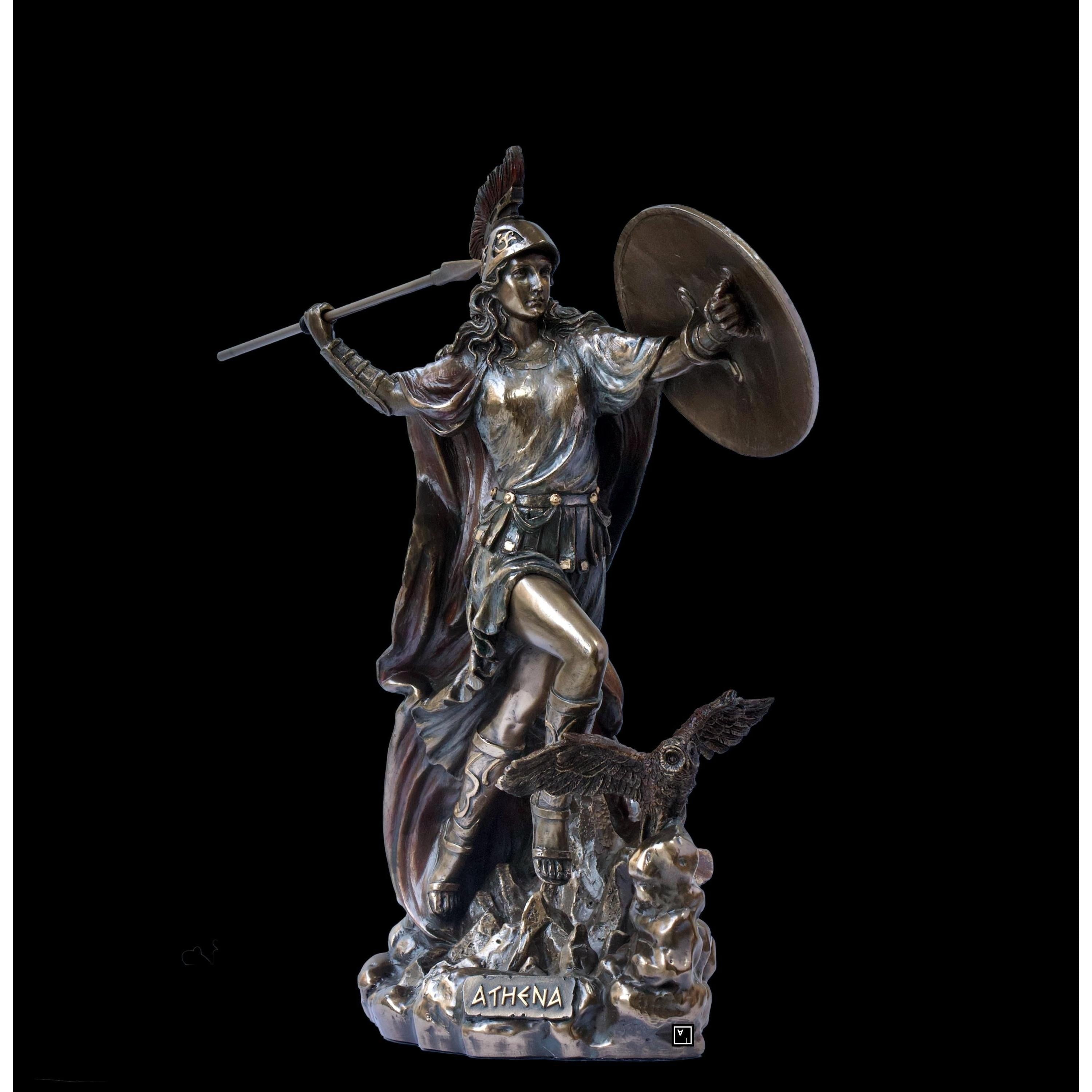 Athena Warrior Statue | Handcrafted Bronze Decor