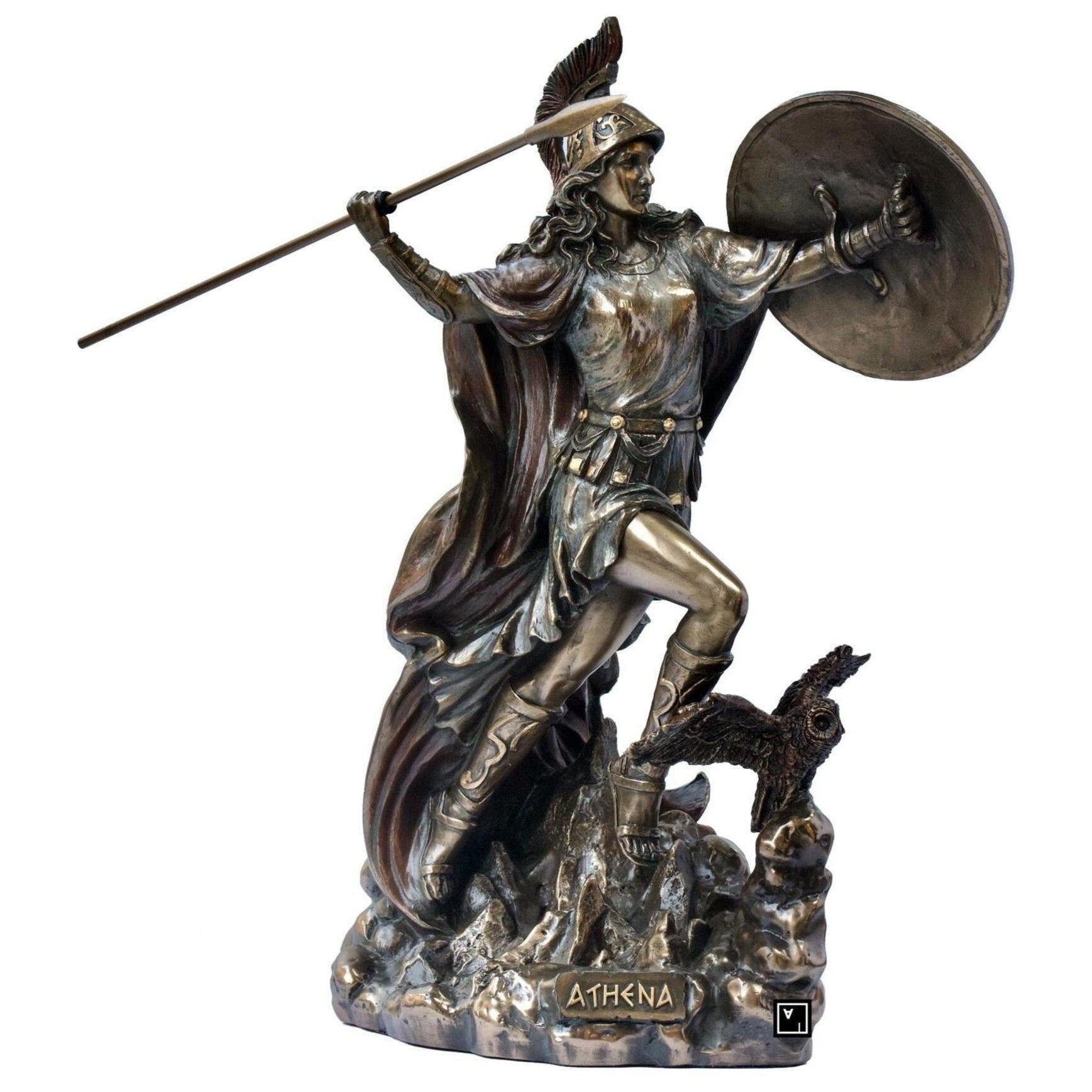 Athena Warrior Statue | Handcrafted Bronze Decor