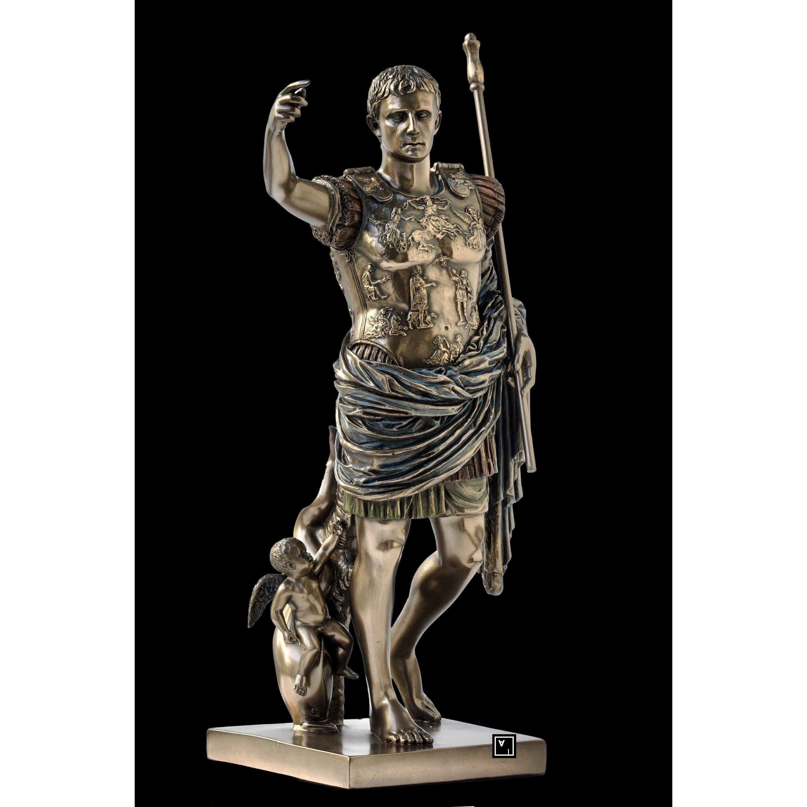 Roman Emperor Statue | Handcrafted Bronze Decor | Unique Home Accent