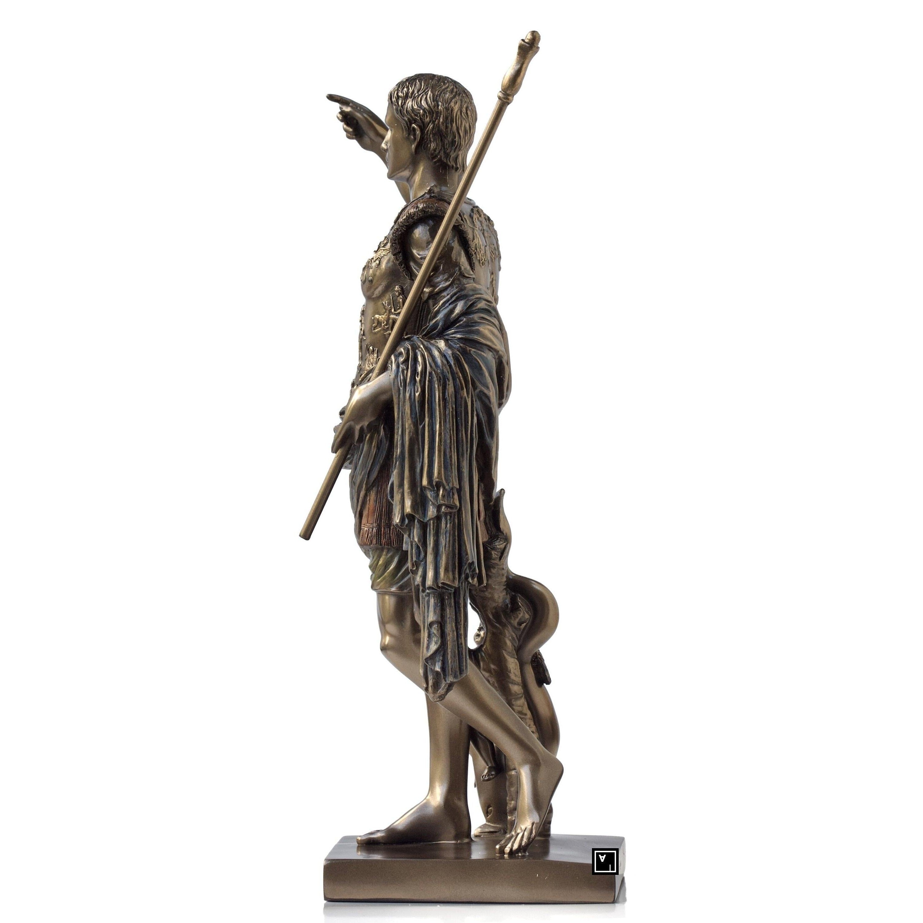 Roman Emperor Statue | Handcrafted Bronze Decor | Unique Home Accent