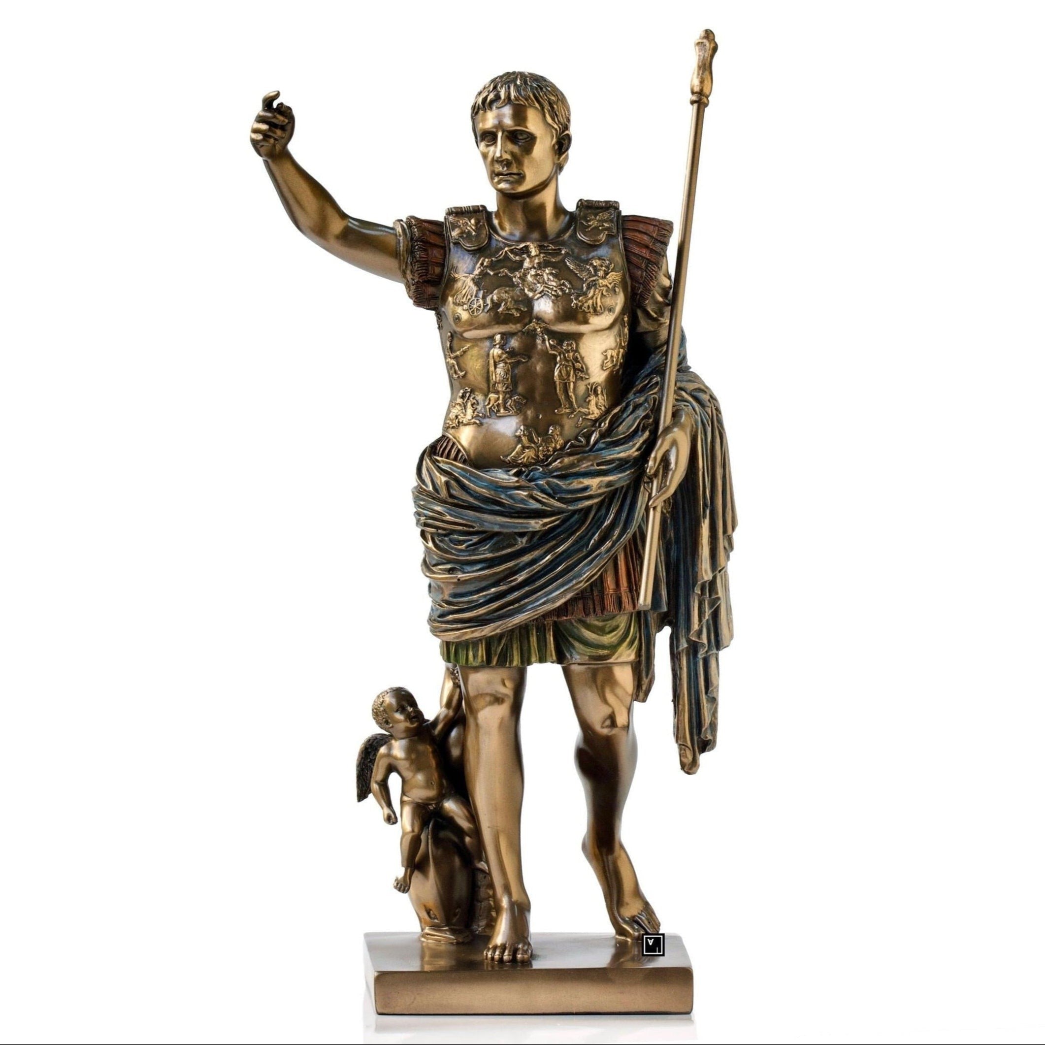 Roman Emperor Statue | Handcrafted Bronze Decor | Unique Home Accent