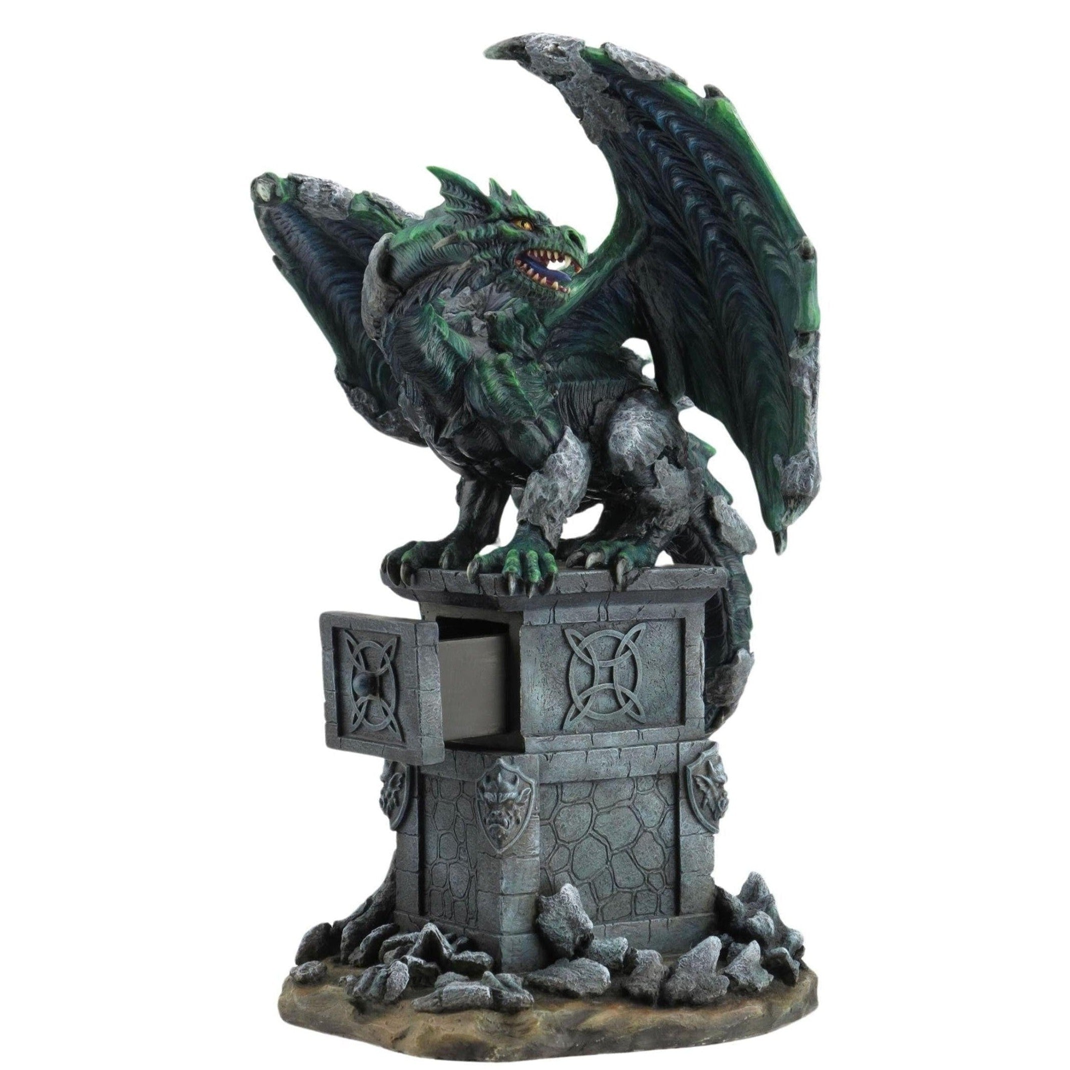 Awakening Green Dragon Storage Box | Animal Sculptures | Home Decor