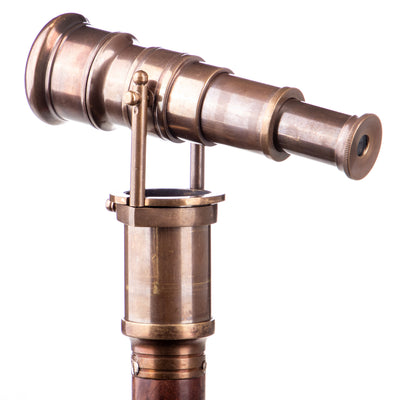 Walking stick with telescope | Handcrafted Brass Decor | Unique Home