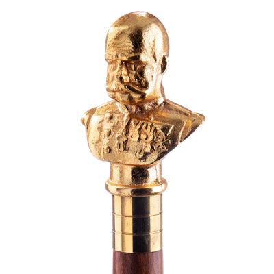 Walking stick with brass knob "Franz Josef" | Handcrafted Brass Decor