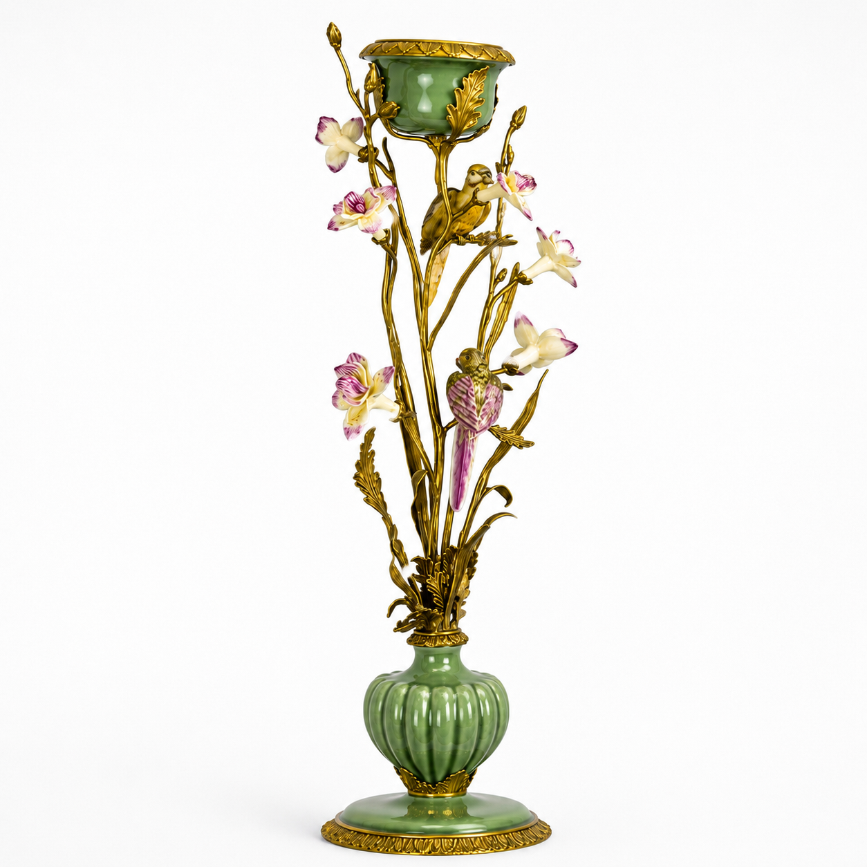 Bird Branch Vase | Handcrafted Porcelain Decor | Unique Home Accent