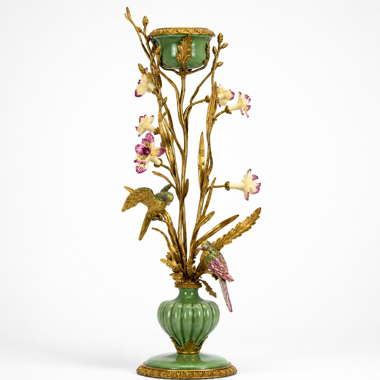 Hummingbird Floral Vase | Handcrafted Porcelain Decor