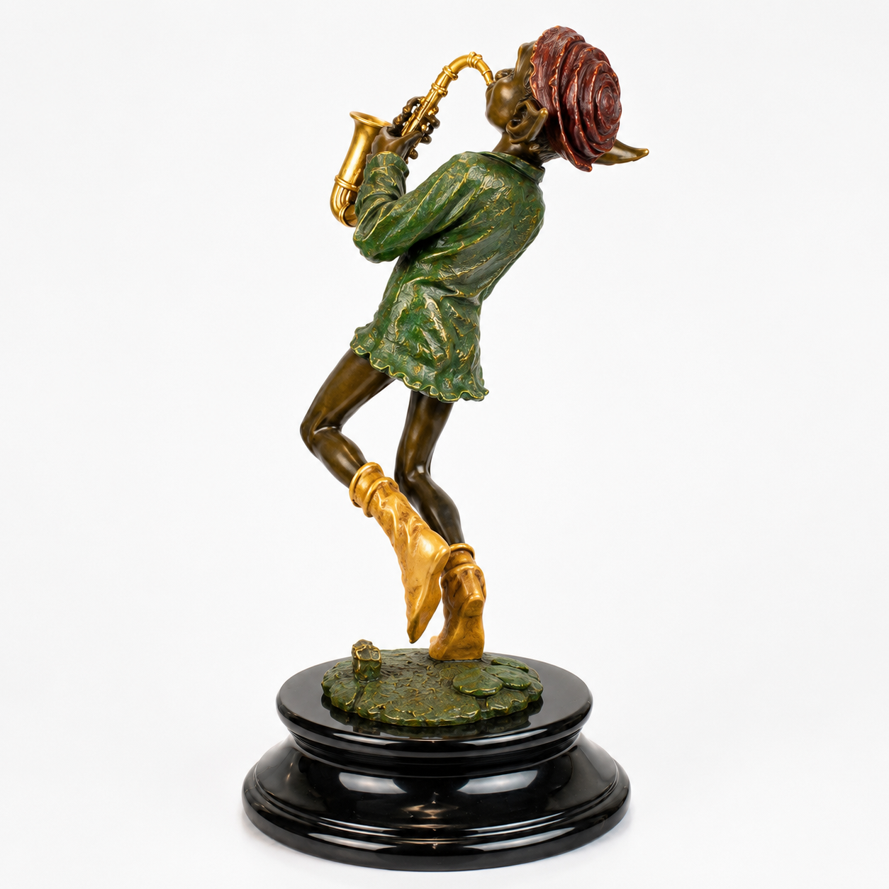 Elf Saxophone Musician | Handcrafted Bronze Decor