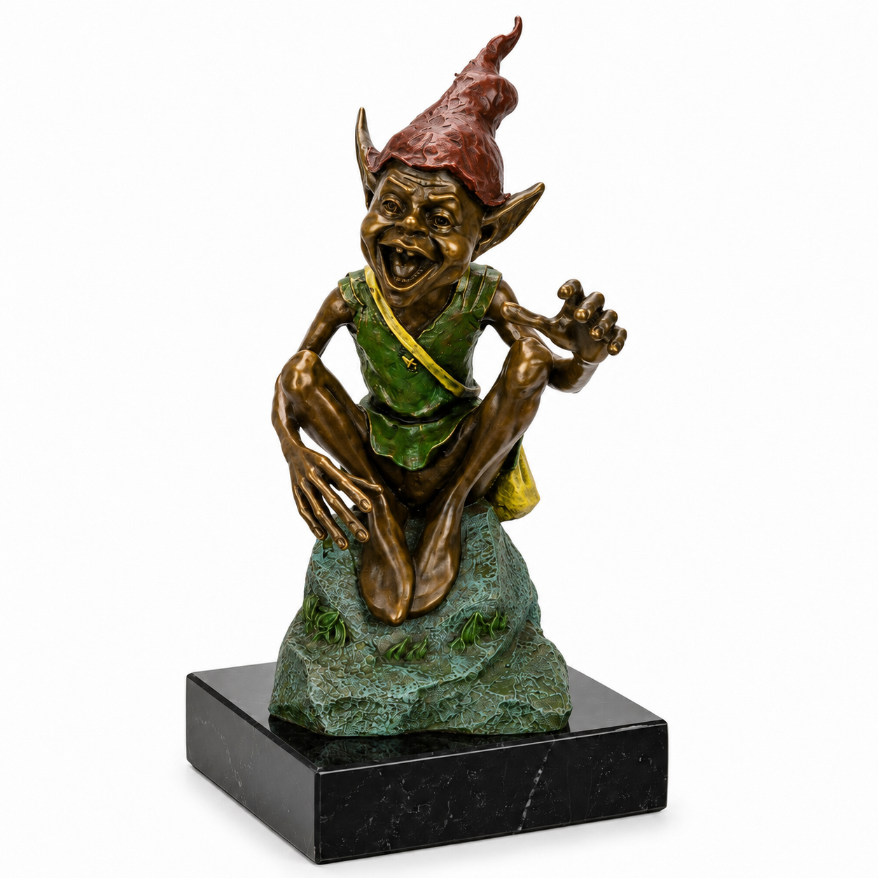 Laughing Forest Goblin | Handcrafted Bronze Decor