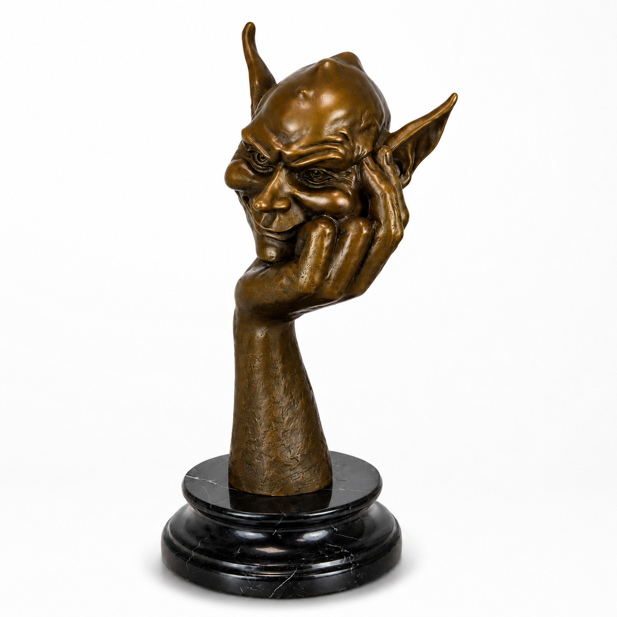 Goblin head resting on head | Mythology & Deity Sculptures