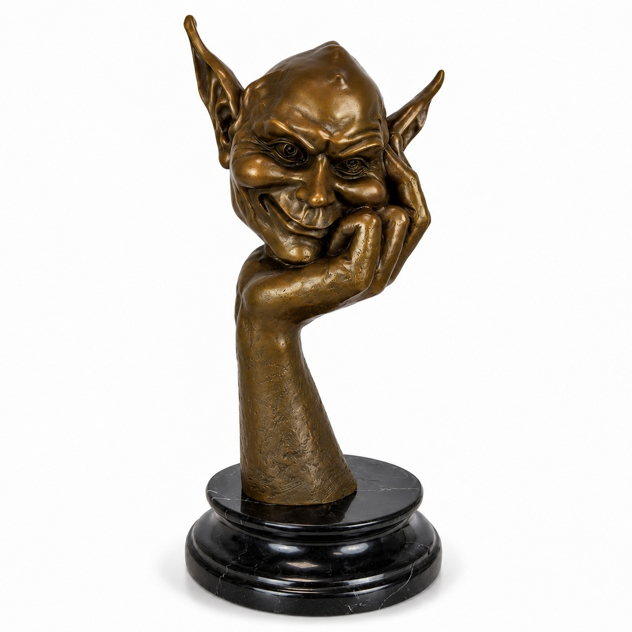 Goblin head resting on head | Mythology & Deity Sculptures