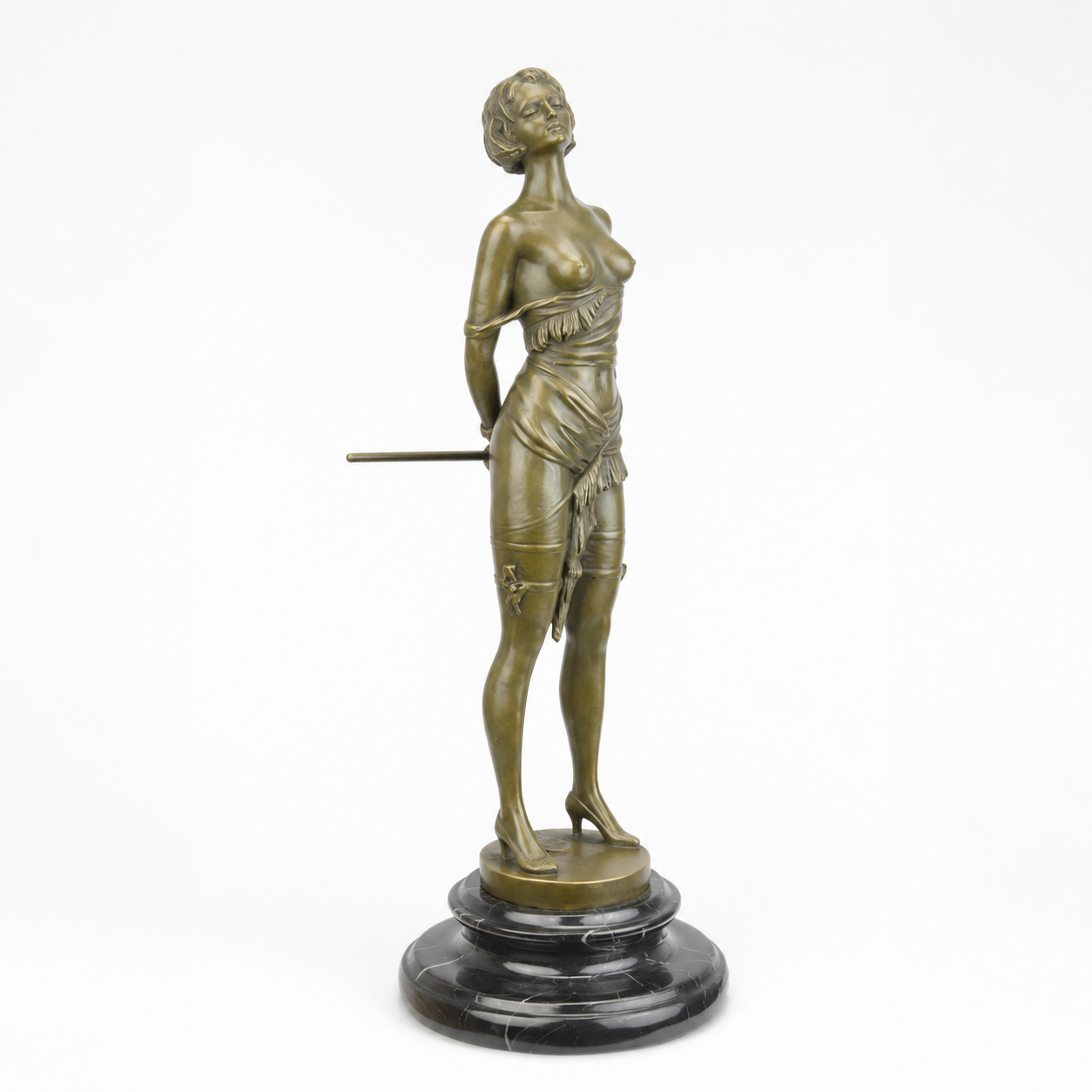 Bound Art Deco Maiden | Handcrafted Bronze Decor | Gift Idea