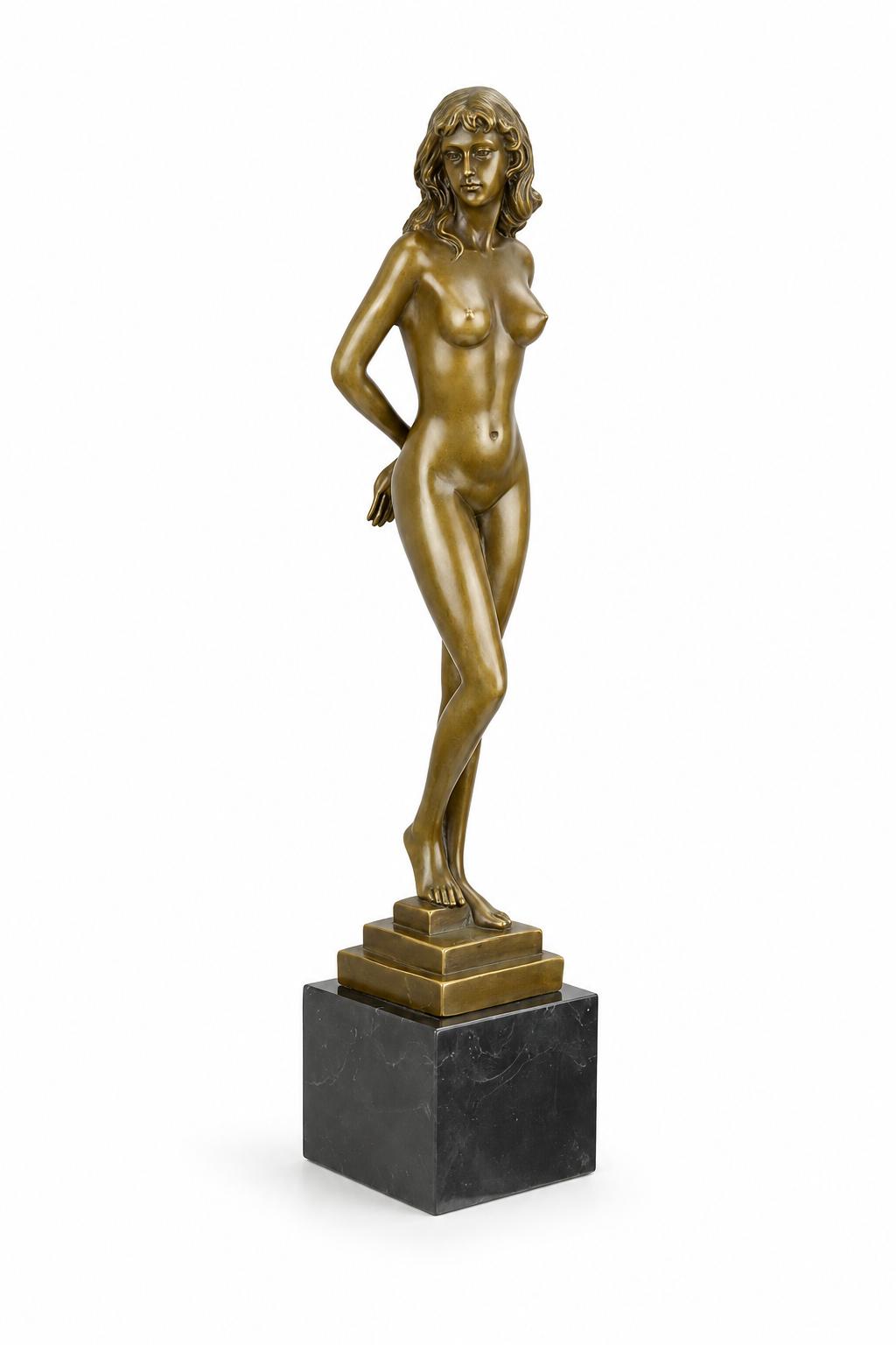 Erotic Bronze Sculpture of a Female Nude | Handcrafted Bronze Decor