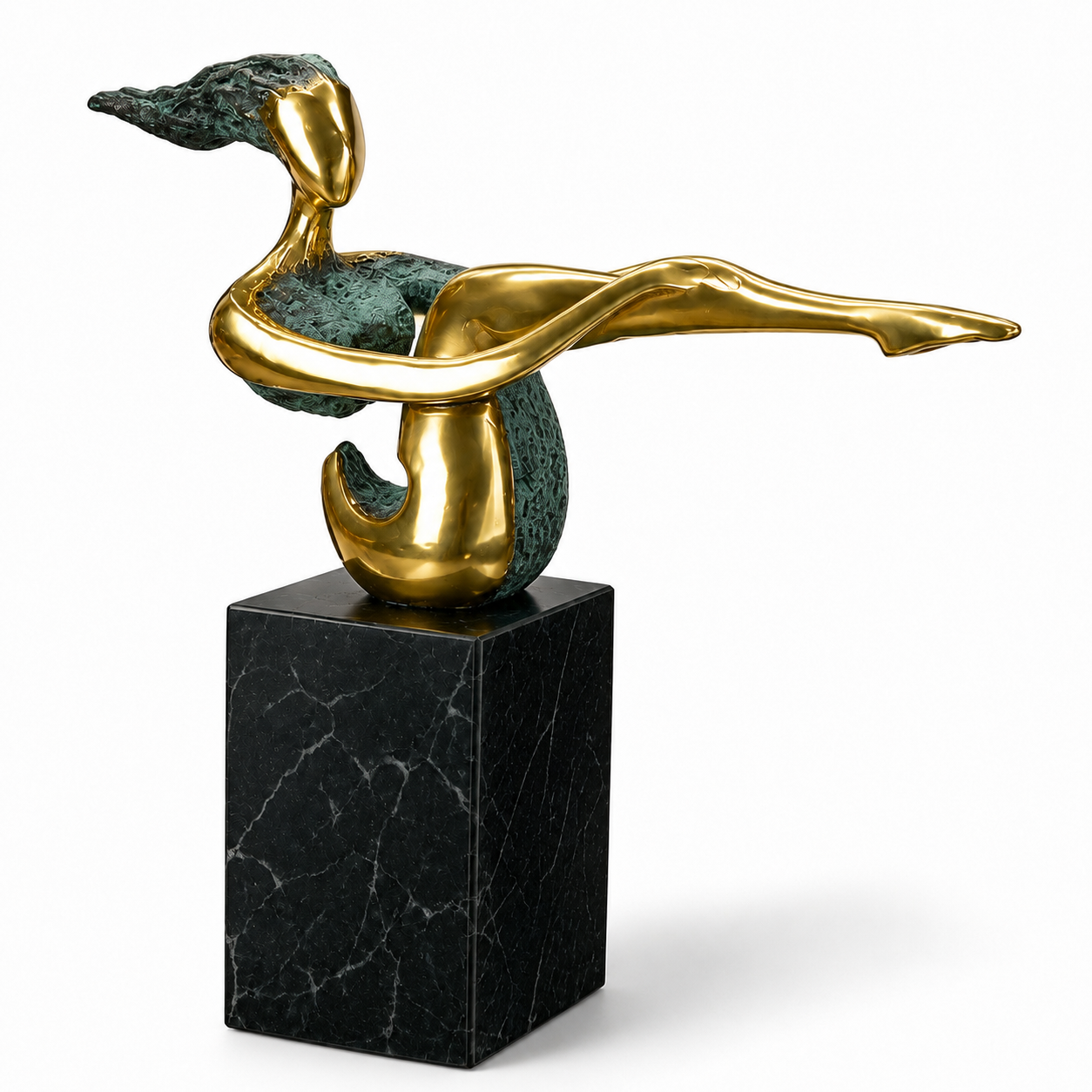Modernist Bronze Sculpture of a Female Nude | Handcrafted Bronze Decor