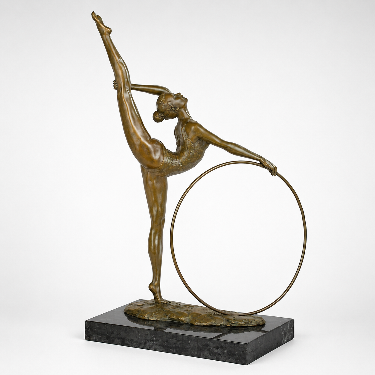Rhythmic Hoop Dancer | Handcrafted Bronze Decor | Gift Idea