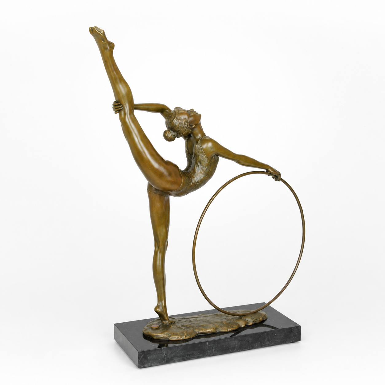 Rhythmic Hoop Dancer | Handcrafted Bronze Decor | Gift Idea