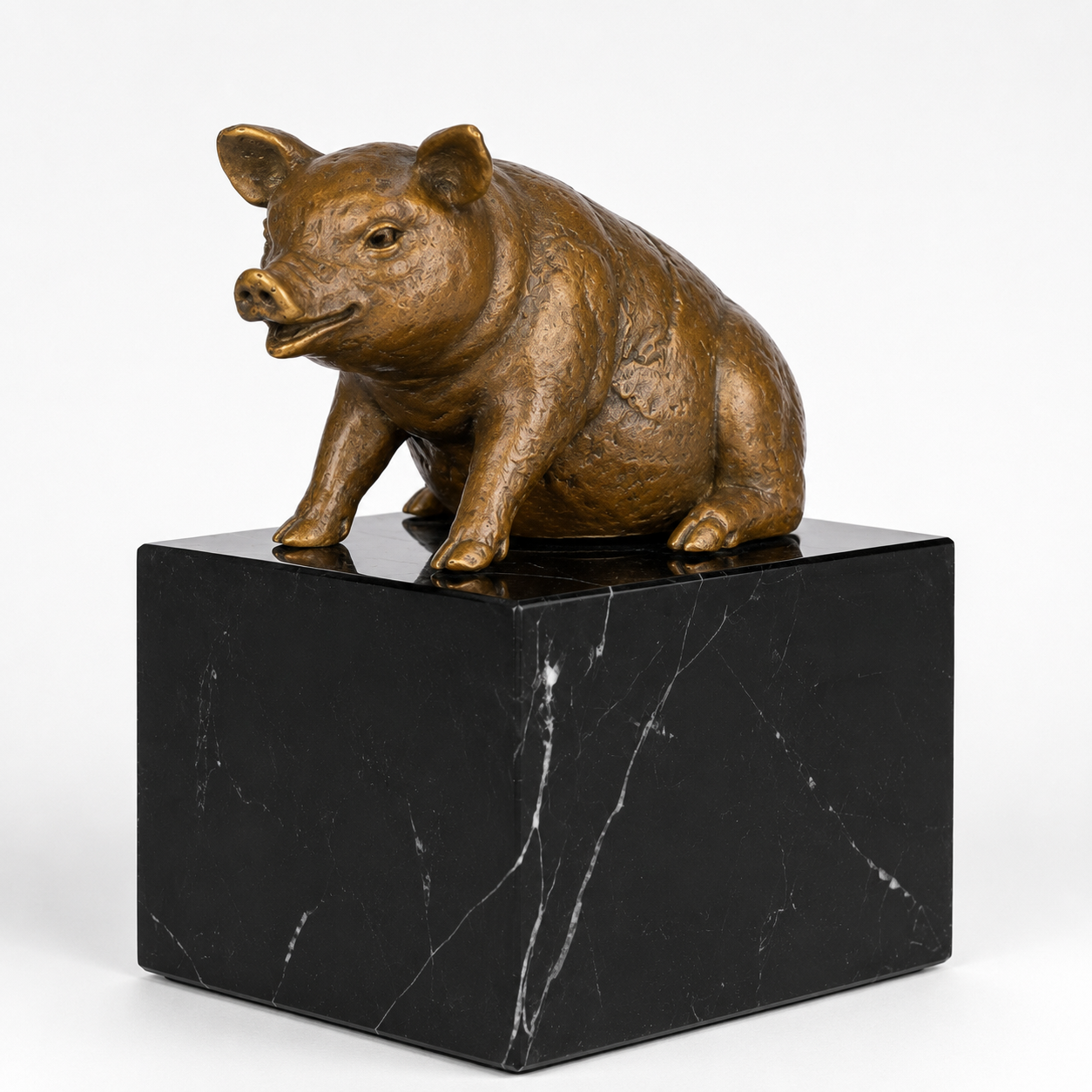 Sitting Pig | Animal Sculptures | Home Decor | Handcrafted