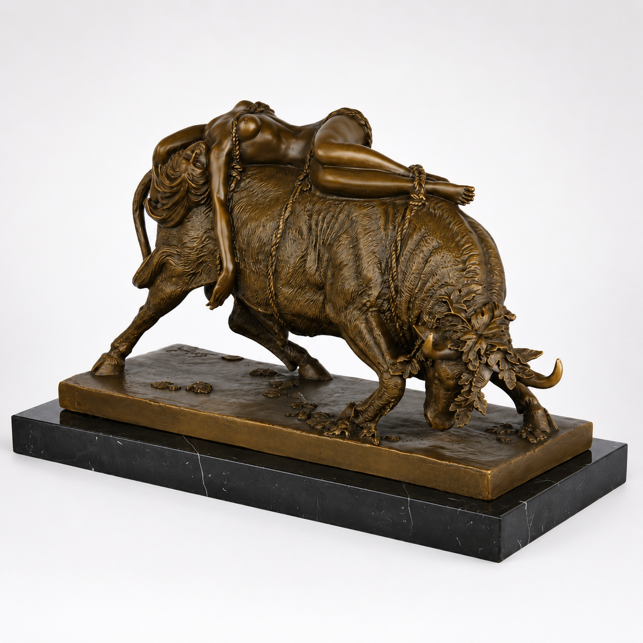 Europa and the Bull | Handcrafted Bronze Decor | Unique Home Accent