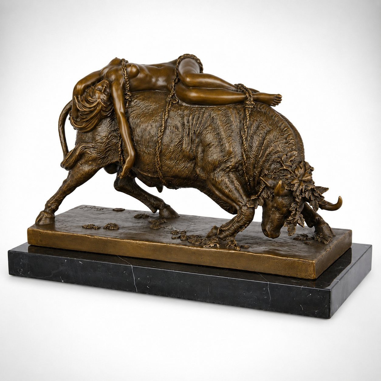Europa and the Bull | Handcrafted Bronze Decor | Unique Home Accent