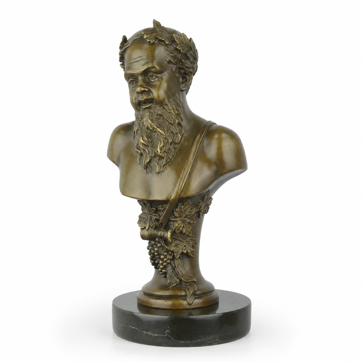 Bearded Classical Bust | Handcrafted Bronze Decor