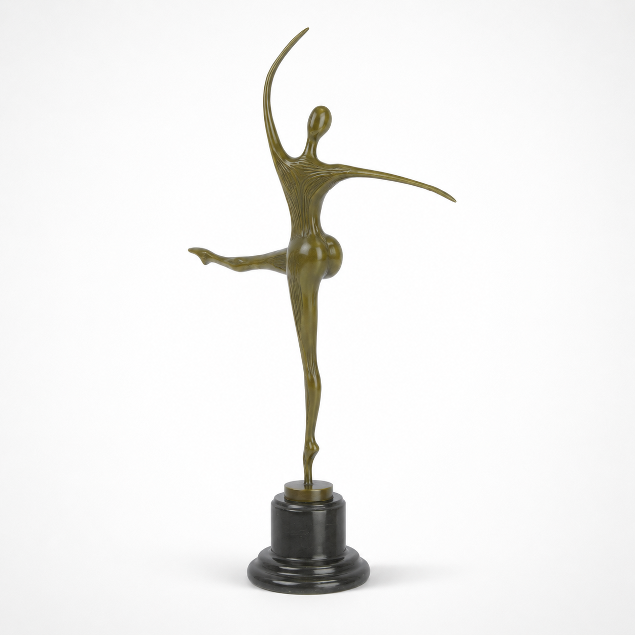 Modernist Bronze Sculpture of a Dancing Woman | Handcrafted Bronze