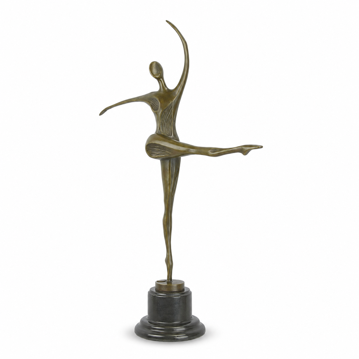 Modernist Bronze Sculpture of a Dancing Woman | Handcrafted Bronze
