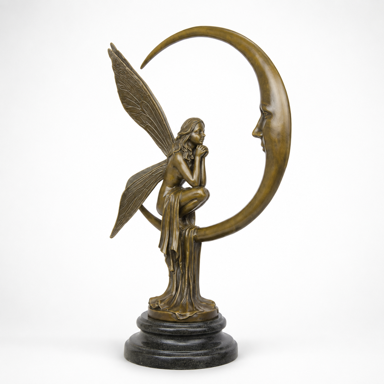 Bronze Sculpture of the Moon Fairy | Mythology & Deity Sculptures