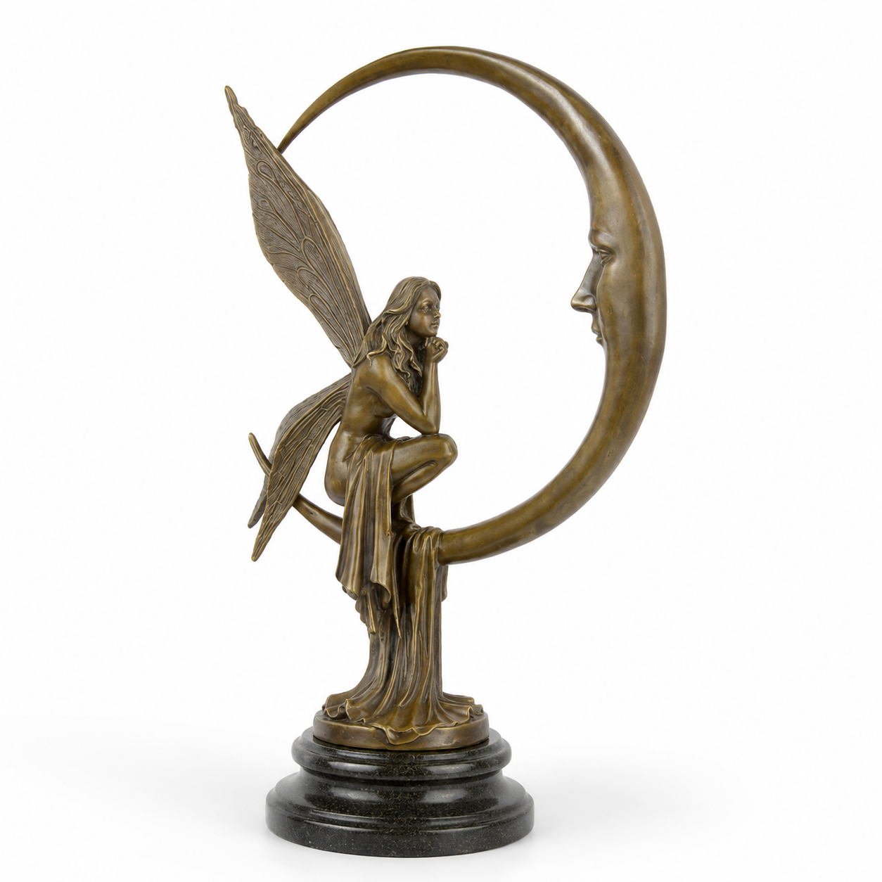 Bronze Sculpture of the Moon Fairy | Mythology & Deity Sculptures