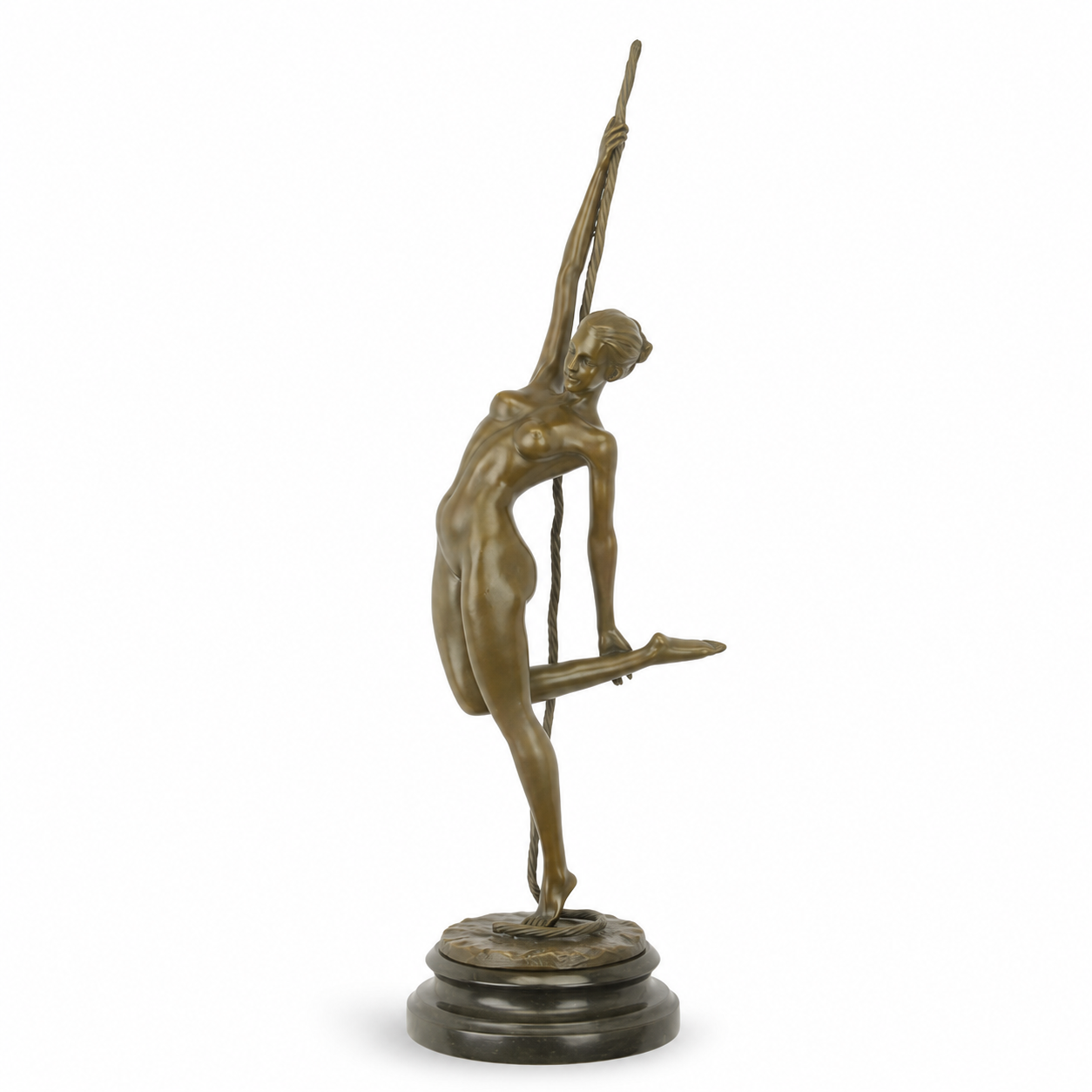 Nude Woman with Arm Up | Handcrafted Bronze Decor | Unique Home Accent