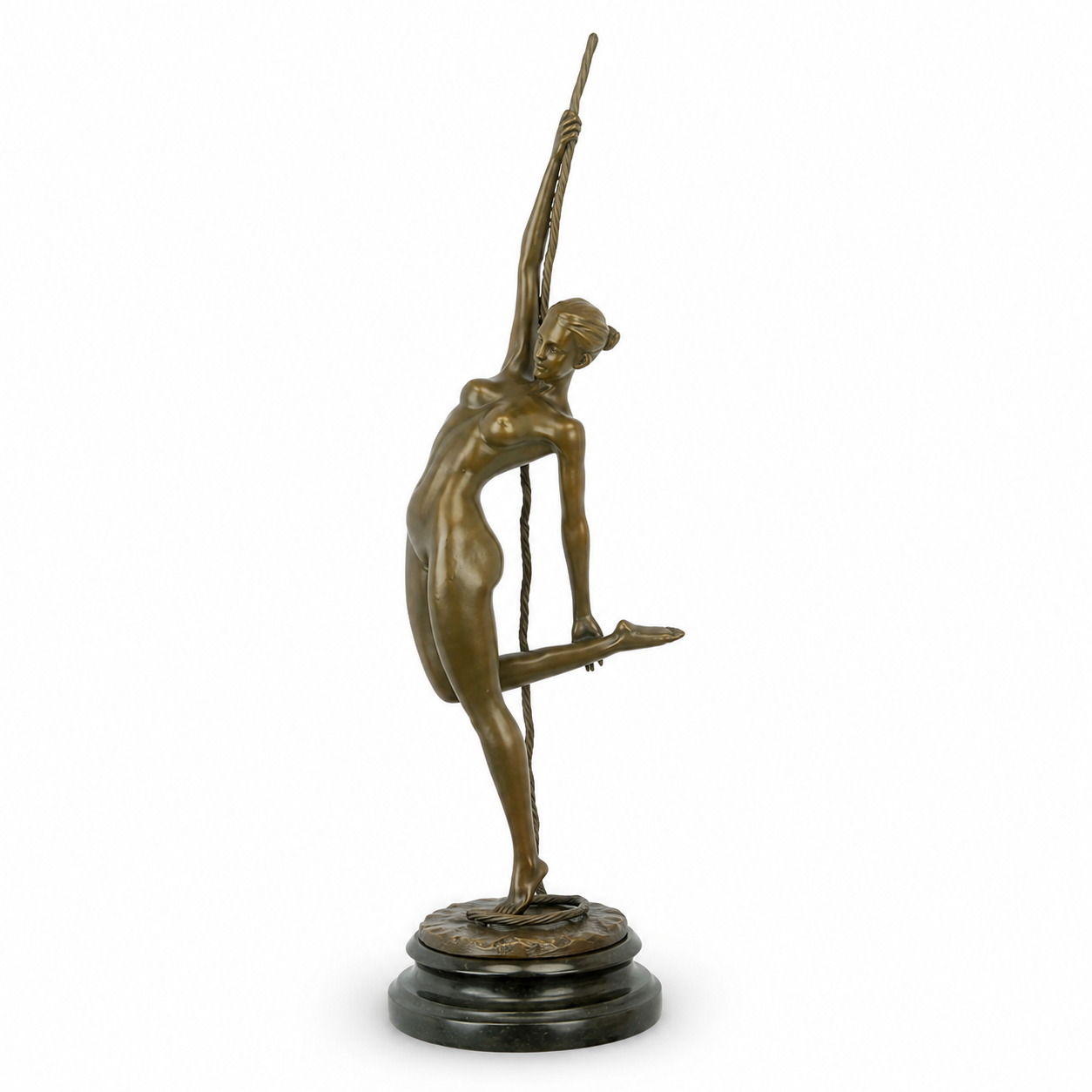 Nude Woman with Arm Up | Handcrafted Bronze Decor | Unique Home Accent