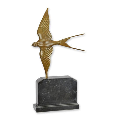 Swallow in Flight Bronze Sculpture