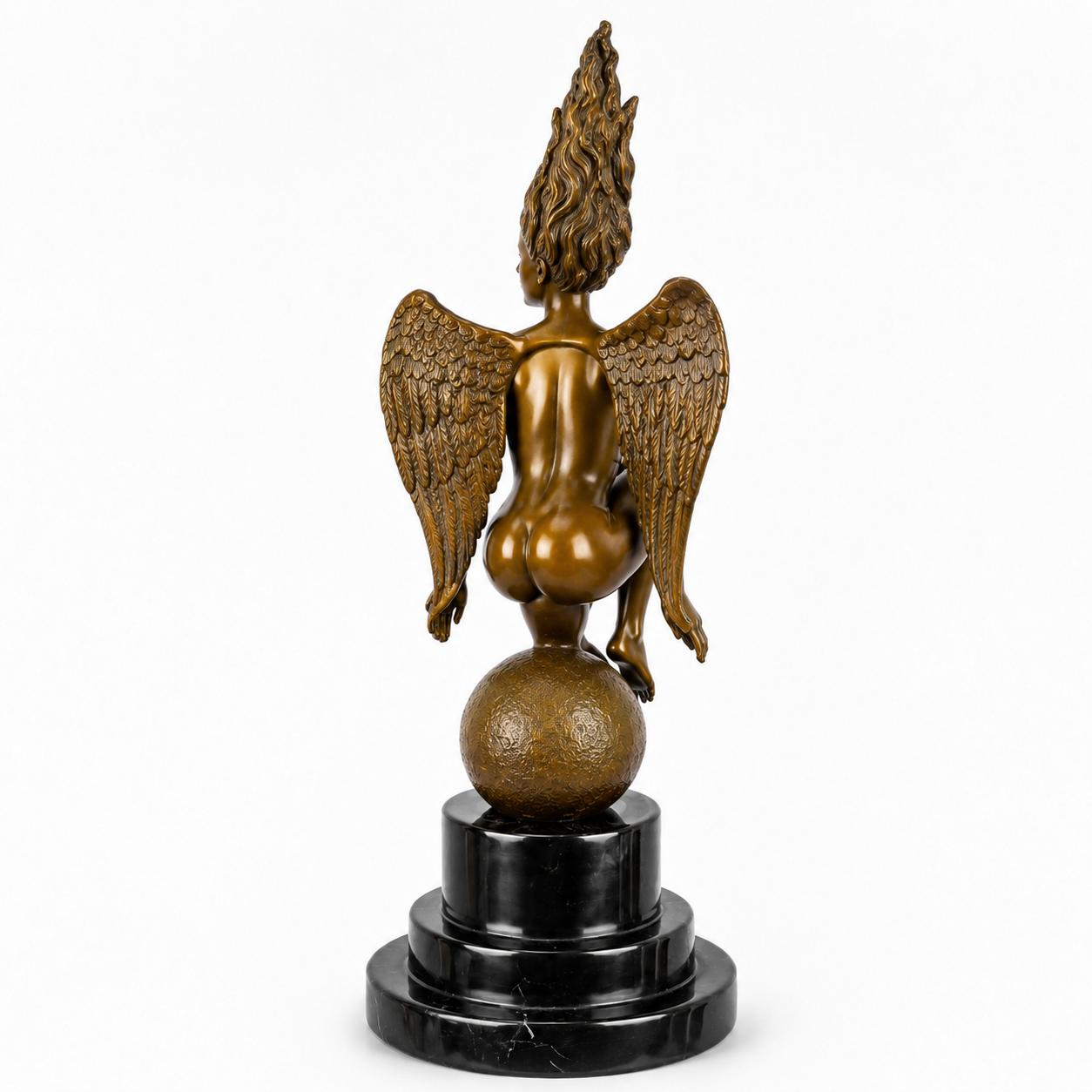 Winged Female Nude | Handcrafted Bronze Decor | Unique Home Accent