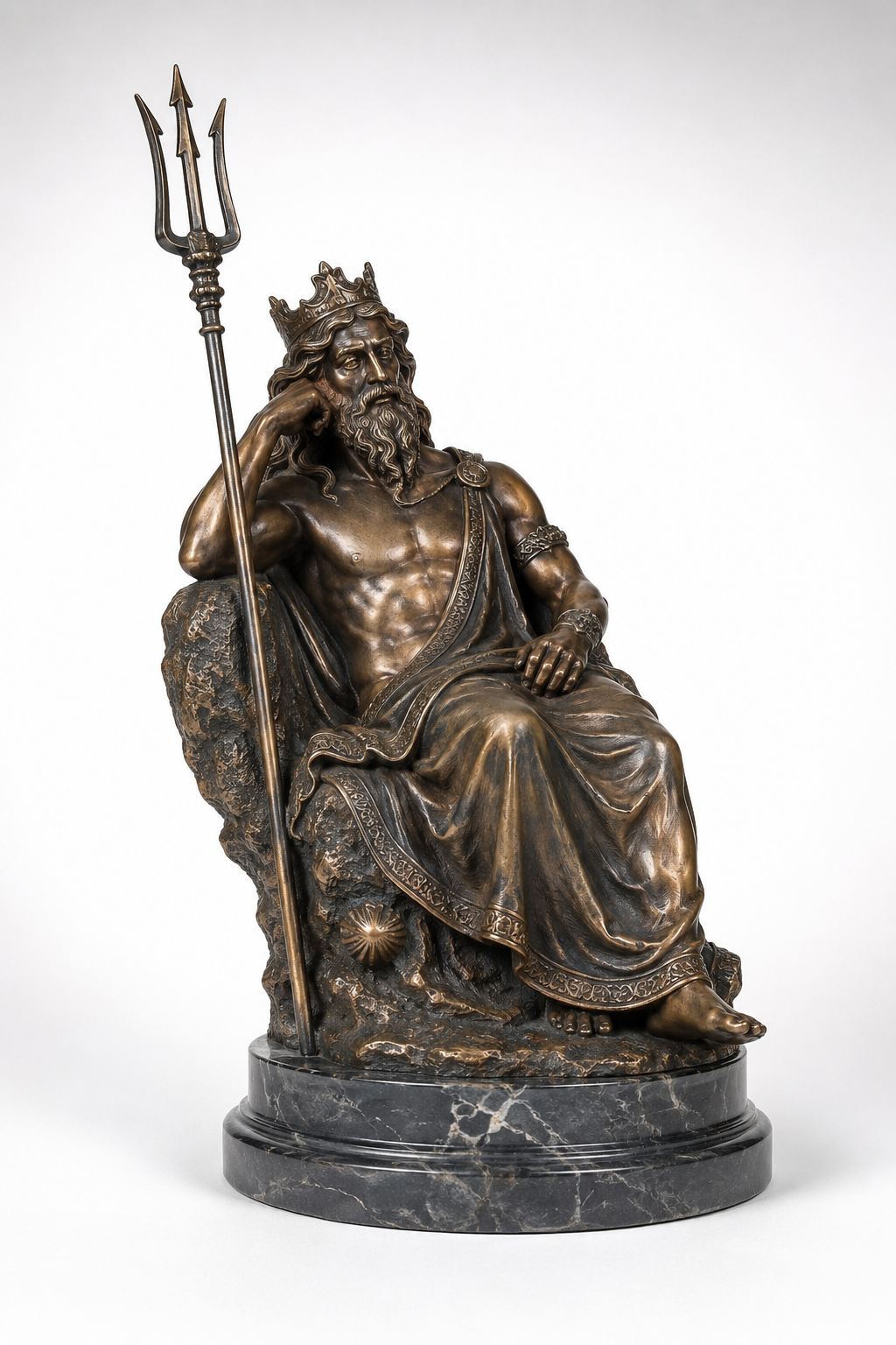 Bronze Trophy of Mercury Holding Aloft an Electra | Handcrafted Bronze