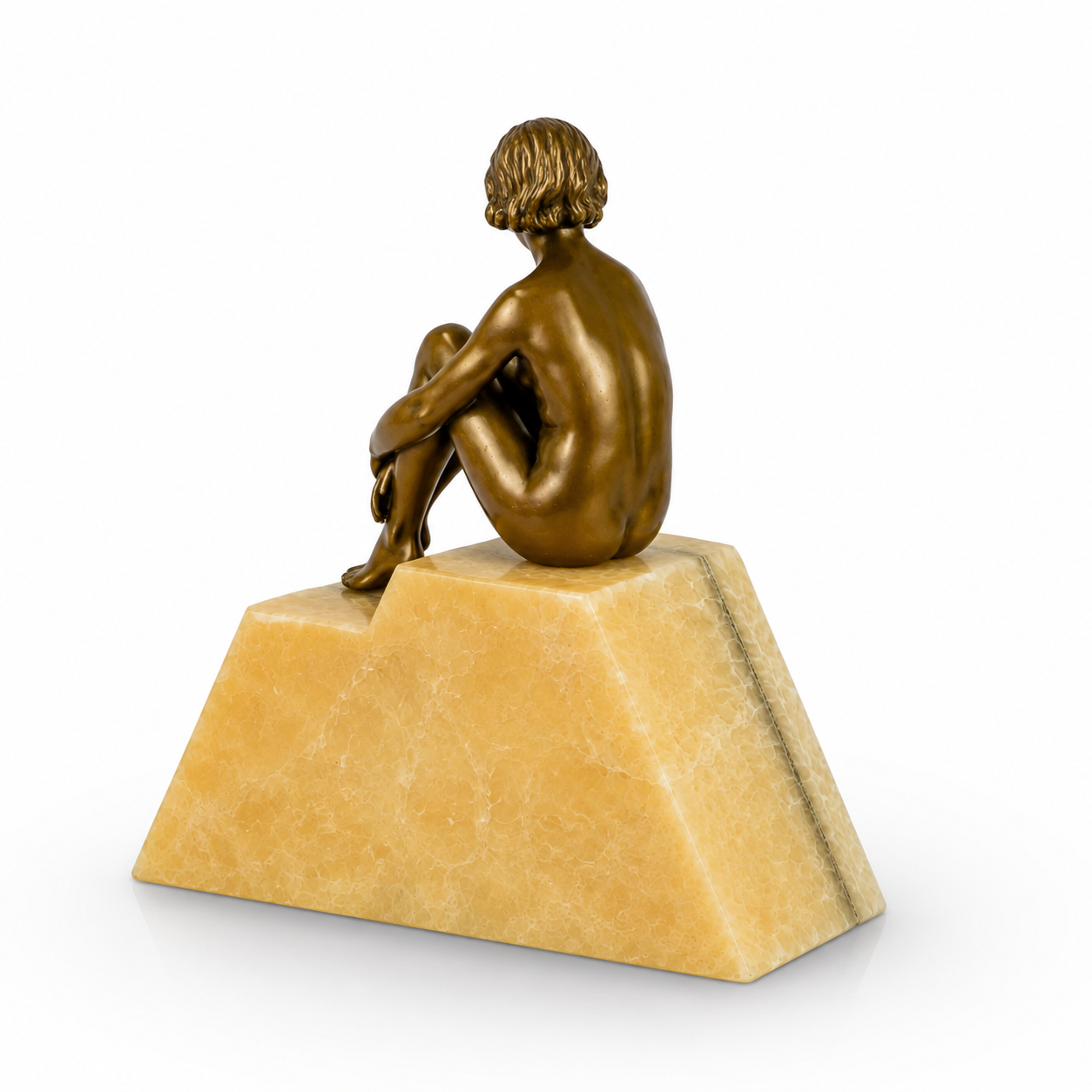 Seated Nude | Handcrafted Bronze Decor | Unique Home Accent