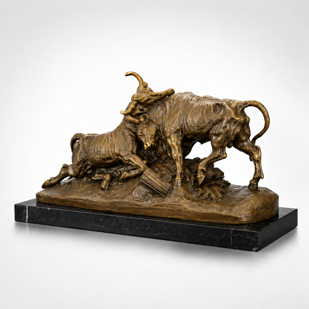 Roman Bull Fight | Handcrafted Bronze Decor | Unique Home Accent