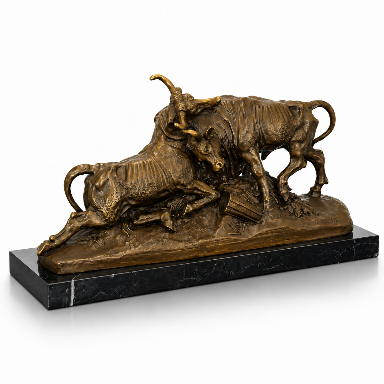 Roman Bull Fight | Handcrafted Bronze Decor | Unique Home Accent
