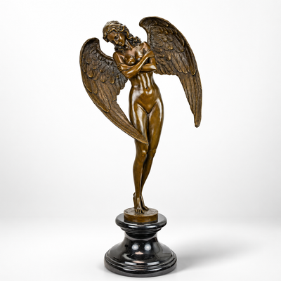 Winged Night | Handcrafted Bronze Decor | Unique Home Accent